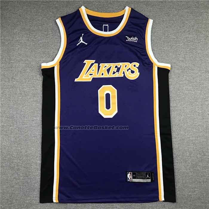 Maglia Los Angeles Lakers Russell Westbrook NO 0 Statement 2021-22 Violaa